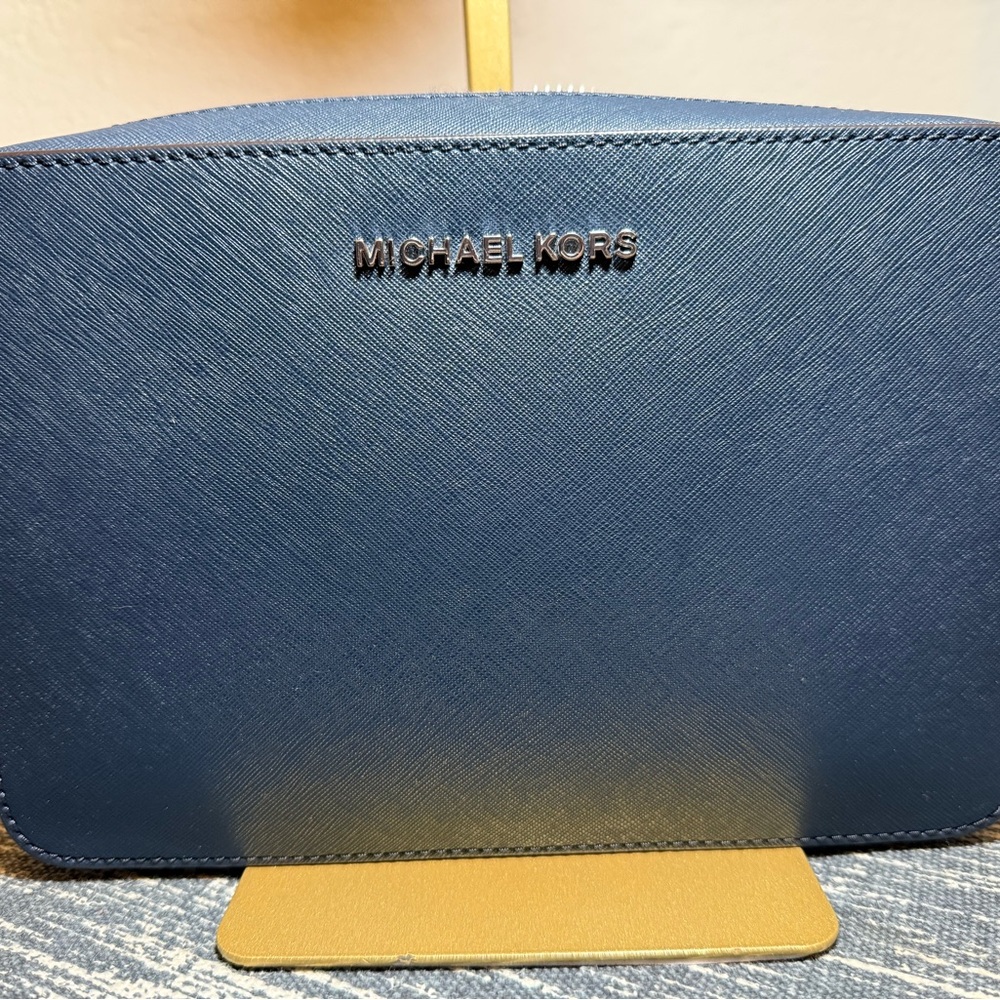Michael Kors Navy Leather Crossbody